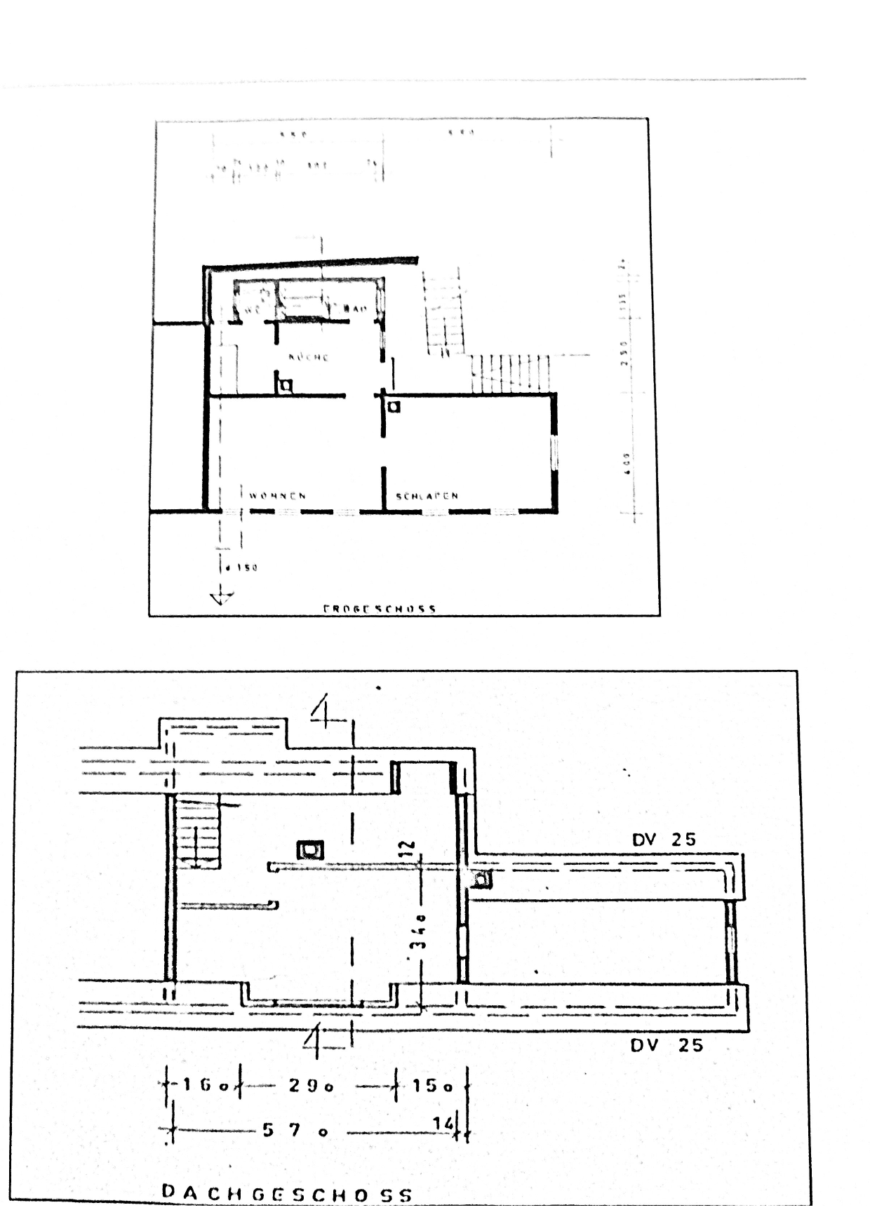 Grundriss Erdgeschoss und Dachgeschoss